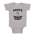 thumbnail image 1 of Papa's Drinking Buddy Baby Bodysuit One Piece NB Athletic Heather, 1 of 3