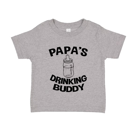Papa's Drinking Buddy Toddler T-Shirt 2T Athletic Heather