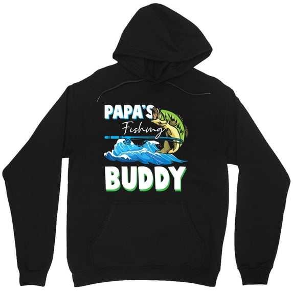 Papa's Fishing Buddy Dad And Children Angler Graphic Hobby Family Father's Day - Relaxed Look M5295 Unisex Hoodie, Up to Size 5XL