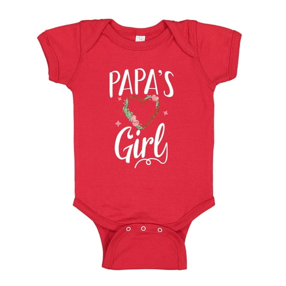 Papa's Girl Baby Bodysuit One Piece 18 mo Red