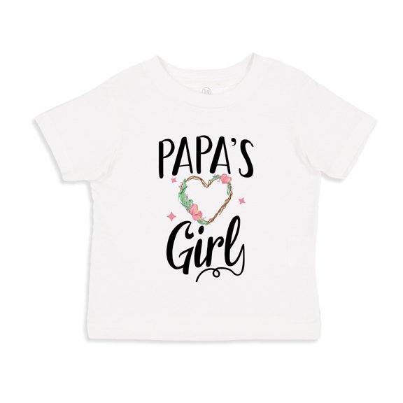 Papa's Girl Toddler T-Shirt 5/6T White
