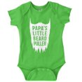 thumbnail image 1 of Papa's Little Beard Puller Humor Romper Boys or Girls Infant Baby Brisco Brands 18M, 1 of 6