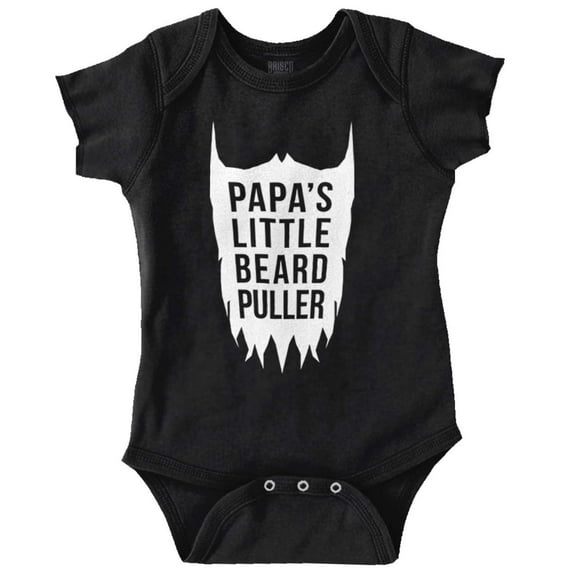 Papa's Little Beard Puller Humor Romper Boys or Girls Infant Baby Brisco Brands NB