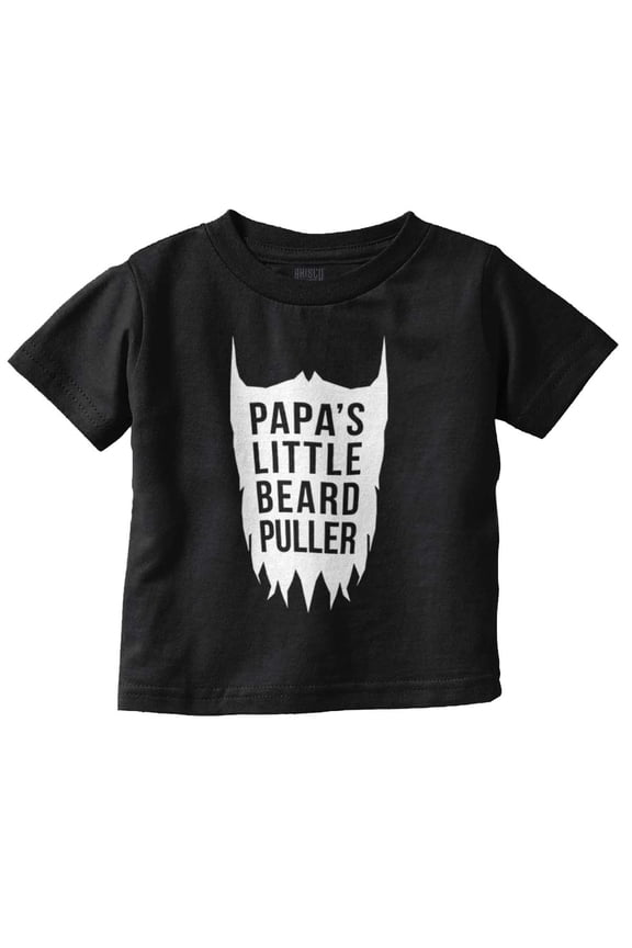 Papa's Little Beard Puller Humor Toddler Boy Girl T Shirt Infant Toddler Brisco Brands 6M