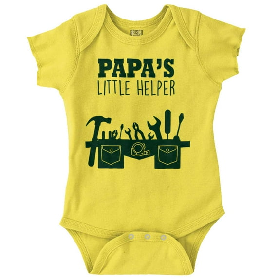 Papa's Little Helper Handyman Dad Romper Boys or Girls Infant Baby Brisco Brands 18M