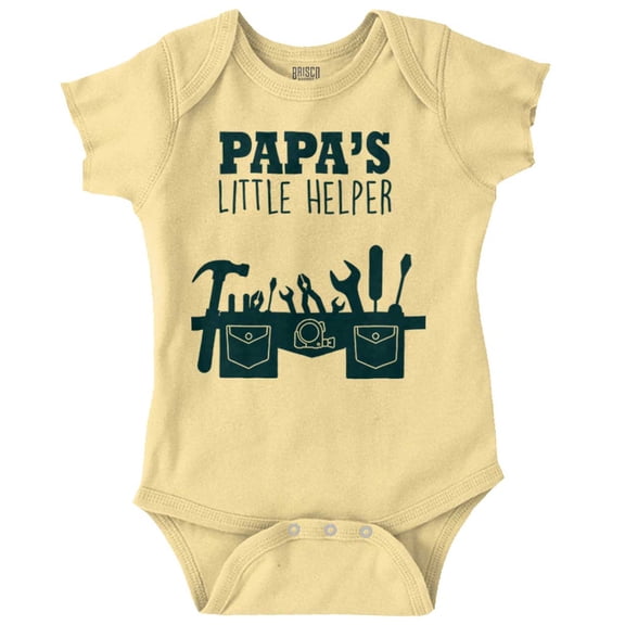 Papa's Little Helper Handyman Dad Romper Boys or Girls Infant Baby Brisco Brands 24M