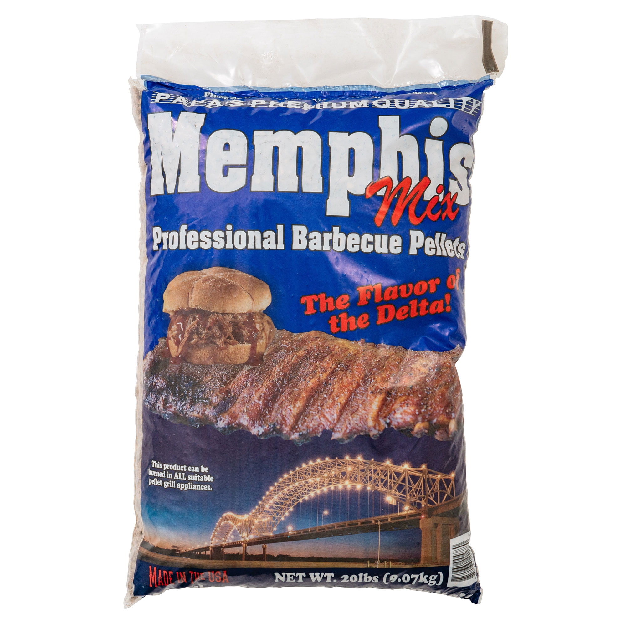 Papa's Premium Hardwood Wood Pellets for Grilling, Memphis Blend, 20 Lbs