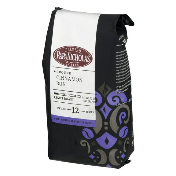 PapaNicholas Coffee Cinnamon Bun Ground 12oz Bag