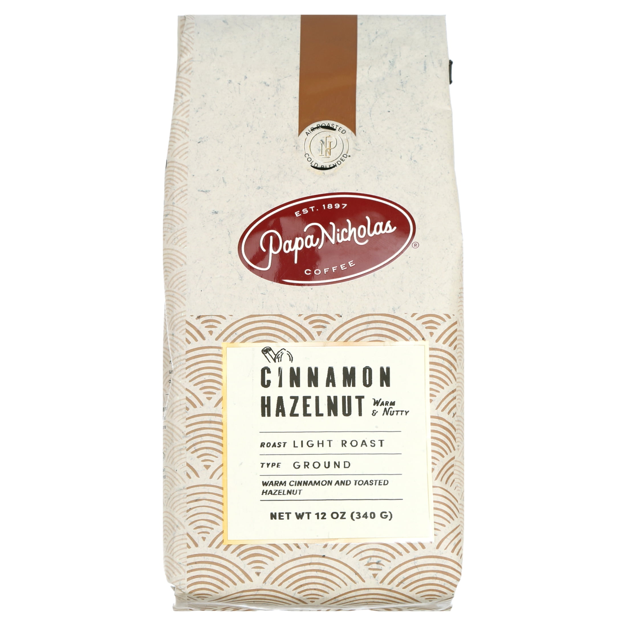PapaNicholas Coffee Cinnamon Hazelnut Ground 12oz Bag