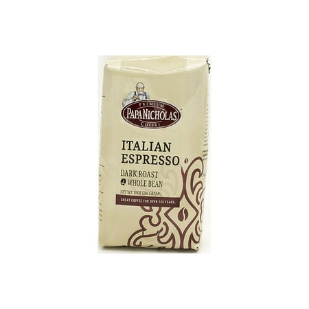 PapaNicholas Coffee Italian Espresso Whole Bean 10oz Bag