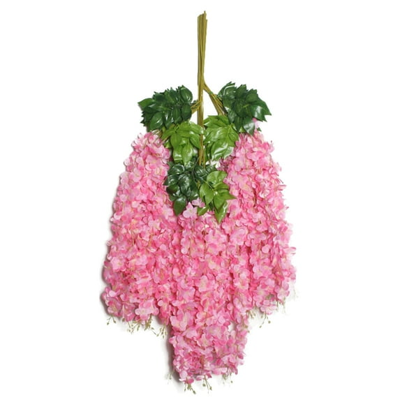 Papaba Artificial Flower,1Pc Artificial Wisteria Flower Plant Wall Hanging Vine Wedding Garden Home Decor