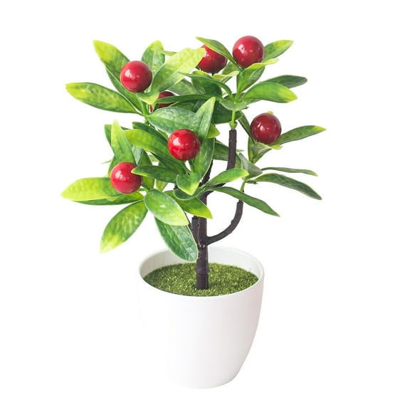 Papaba Artificial Plant 1Pc Artificial Fruit Tree Miniascape Wedding Party Home Office Desk Bonsai Decor