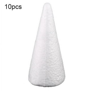 8-Pack Foam Cones (4X9.7in), Polystyrene Cone Shaped Foam,Foam Tree Cones,  for Arts and Crafts,Christmas Tree, School, Wedding, Birthday, DIY Home