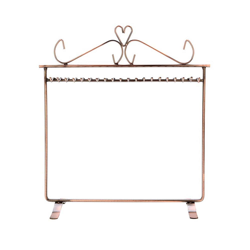 Papaba Jewelry Hanger,Vintage Heart Jewelry Hanger Necklace Earring Metal Rack Display Stand