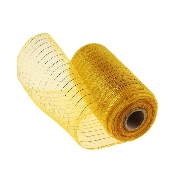Papaba Mesh Ribbon,1 Roll Decorative Mesh Eco-friendly High Toughness Net Yarn Christmas Poly Mesh Ribbon Metallic Strips Decor for Home