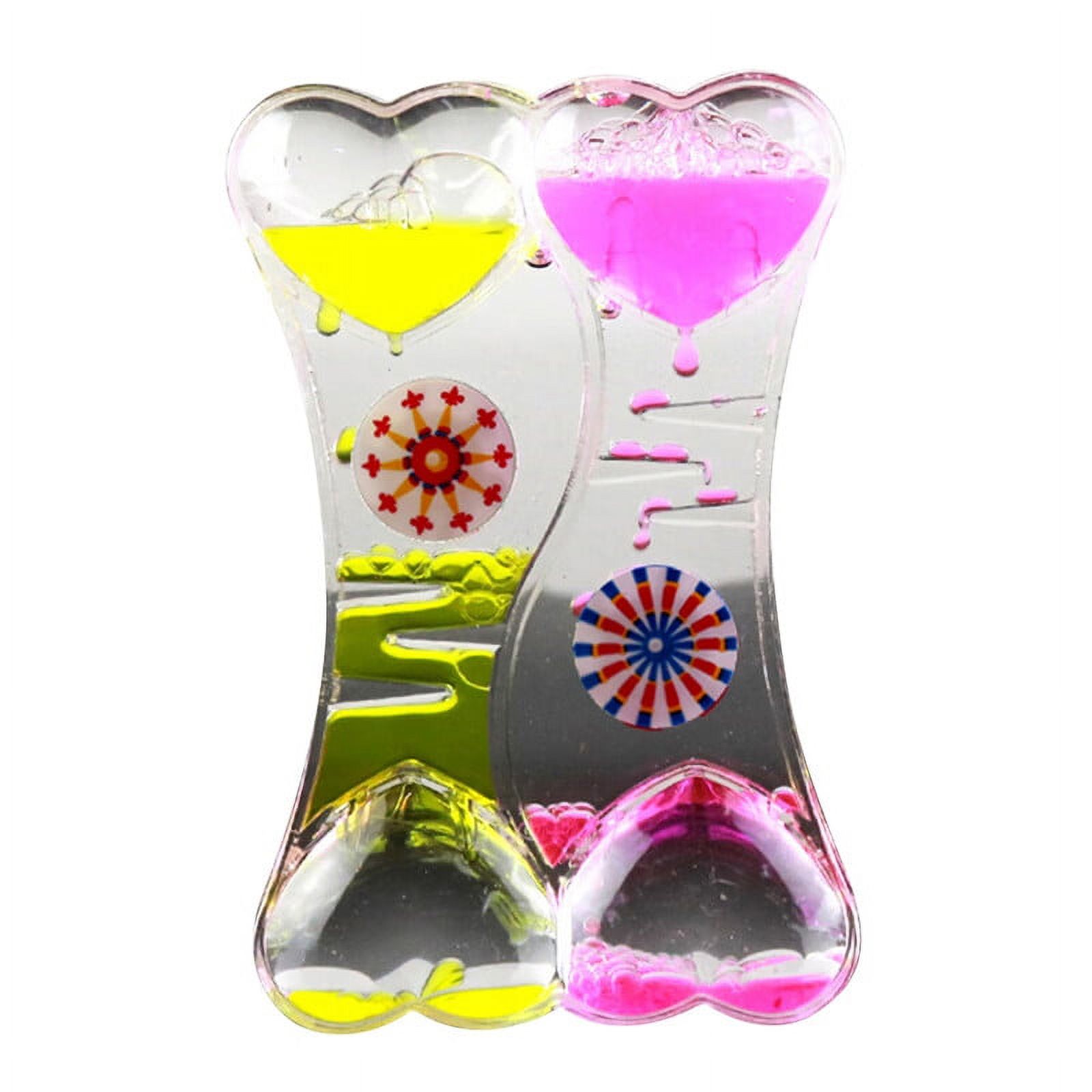 Papaba Oil Hourglass,Double Heart Liquid Motion Bubble Drip Oil