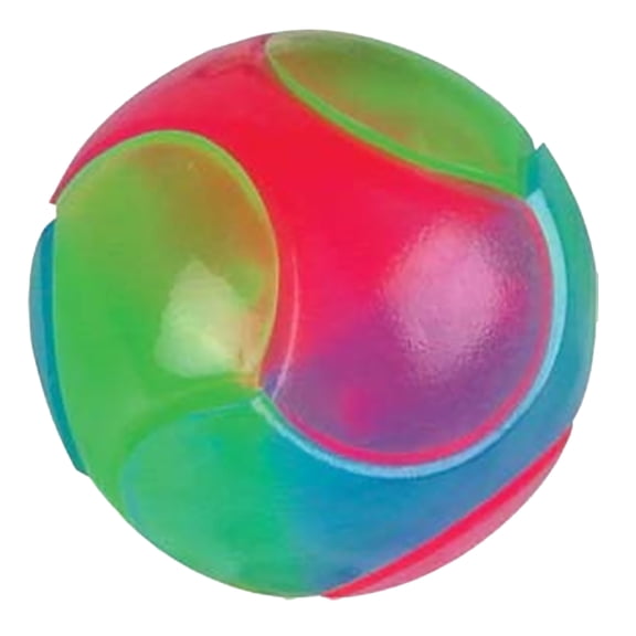 Papaba Pet Toy Ball,Glowing Ball Elastic Happy Exercise Rubber Flashing Elastic Ball Pet Supply for Home