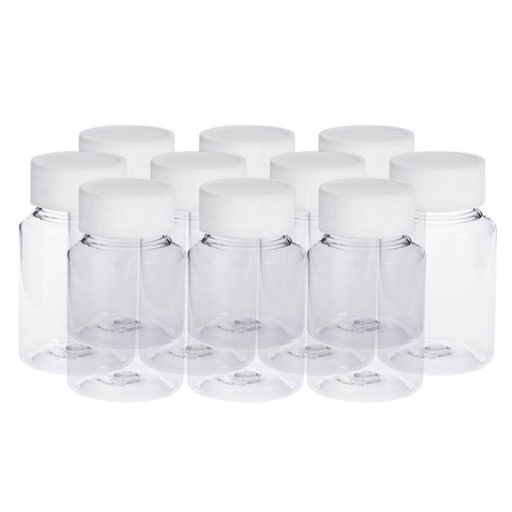 Papaba Pill Bottle,10Pcs 15ml Empty Pill Sample Medicine Solid Powder Case Bottle Storage Container
