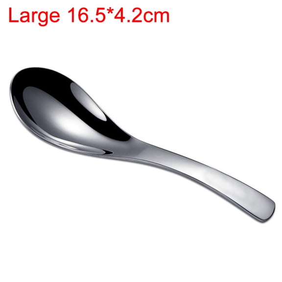 Papaba Soup Spoon,Stainless Steel Dinner Children Adult Deepen Thickened Large Capacity Soup Spoon