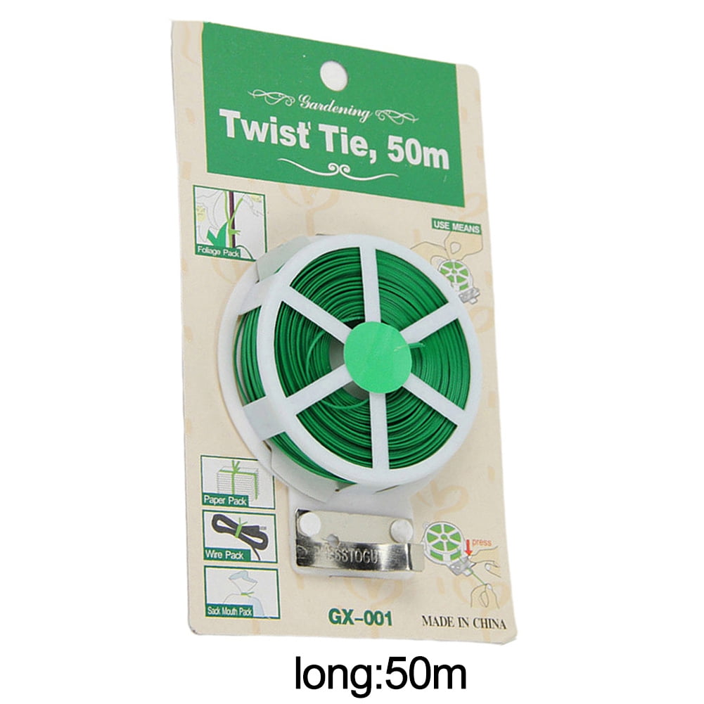 Papaba Twist Ties,Portable Heavy Duty Plastic Coated Roll Wire Twist