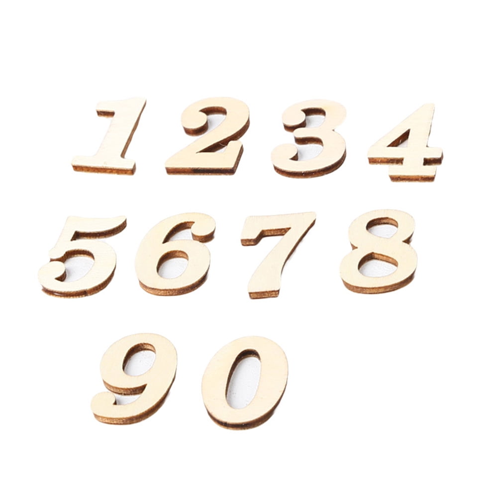 Happymems Wood Numbers 60pcs/lot Embellishments For Scrapbooking