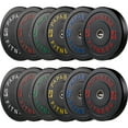 thumbnail image 1 of Papababe 370 lb Weight Plates, 2-Inch Weights Plates Set, Floor Protective Rubber Weight Plates, Bumper Plates for Barbell Strength Training & Weightlifting, 1 of 7