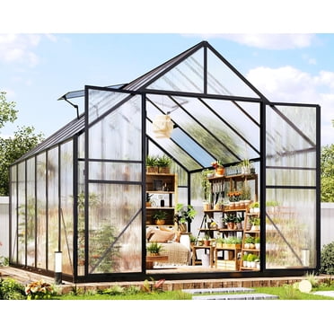 Curated visual reference: Uv Protected Windows For Homes With Greenhouses Reference: 6X12 Outdoor Greenhouse Walk In Heavy Duty Storage Shed With