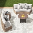 thumbnail image 1 of Papajet 6-Piece Patio Furniture Set, Half-Moon Sectional Sofa, Outdoor Cushions, Beige, 1 of 6