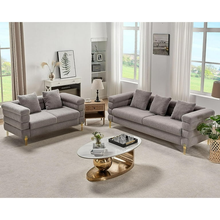 Papajet Modern Sofa Couch 2 Piece Set
