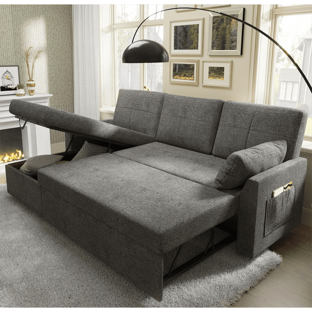 Papajet Heavy Duty Convertible Sofa Bed, Pull Out Couch for Small Space