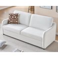 thumbnail image 1 of Merluxy Sofa, Modern Couch with Sleek Curved Armrest, 3 Seater Comfy Couch, Deep Seat Sofa Couch for Living Room, , Boucle White Couch, 1 of 7