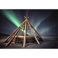 thumbnail image 1 of Papal Grounds With Northern Lights Across Sky, Fort Simpson, Nwt Poster Print (34 x 24), 1 of 3