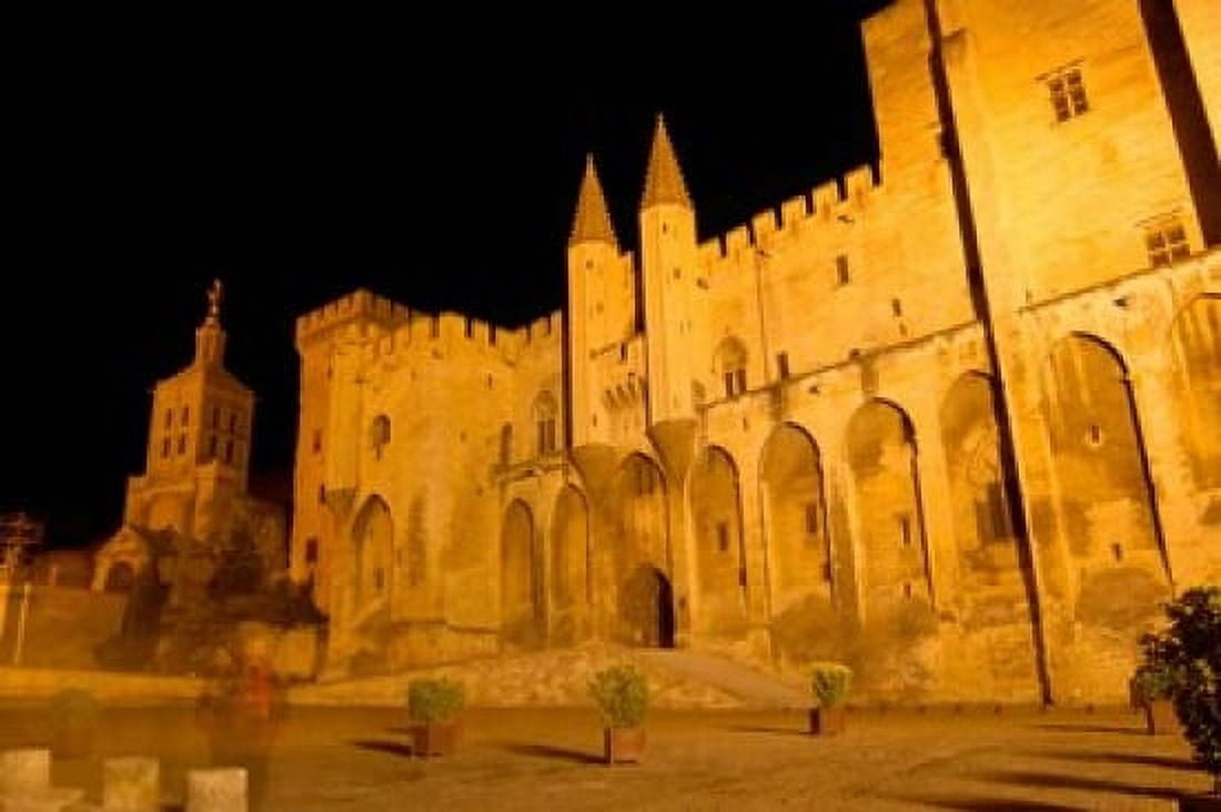 Papal Palace at Night Avignon Canvas Art - Lisa S Engelbrecht DanitaDelimont (27 x 18)