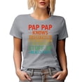 thumbnail image 1 of Papap Knows Everything, If He Doesn't Know, He Makes Stuff Really Fast, Funny Grandpa, Heather Grey T-Shirt, Medium, 1 of 5
