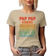 thumbnail image 1 of Papap Knows Everything, If He Doesn't Know, He Makes Stuff Really Fast, Funny Grandpa, Tan T-Shirt, XL, 1 of 5