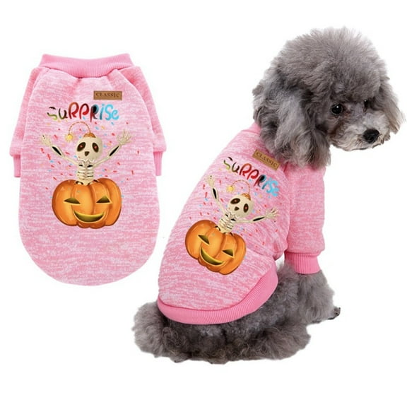 Papapt 1 Pcs Dog Halloween Costumes Funny Pumpkin Dog Puppy Clothes Soft Halloween Costumes for Small Medium Large Dogs Cats Kitten J03
