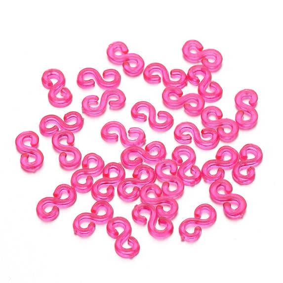 Papapt 1500 Pcs Loom Bracelet Hooks S Clips for Loom Bracelets Rubber Band Bracelet Clips Plastic Band Clip Bracelet Connectors Refills for DIY Necklace Accessory Rubber Connectors Refills