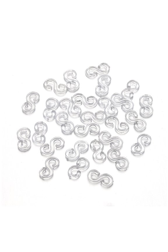 Papapt 1500 Pcs Loom Bracelet Hooks S Clips for Loom Bracelets Rubber Band Bracelet Clips Plastic Band Clip Bracelet Connectors Refills for DIY Necklace Accessory Rubber Connectors Refills