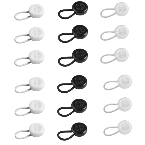 Papapt 18 Pcs Collar Extenders Neck Extender Elastic Wonder Button for Expanding Length for Men Women Dress Shirts, Assorted Colors