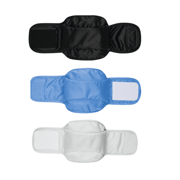 Papapt 3 Pack Dog Diapers Male, Washable Dog Belly Bands Dogs Wraps, Upgrade High Absorbing Doggie Diapers, Reusable Puppy Diapers for Males Dogs Puppy Training