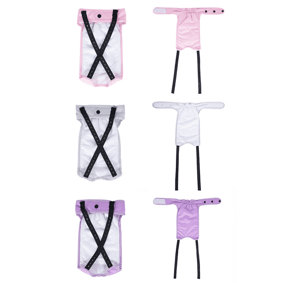 Papapt 3 Pcs Washable Female Dog Diapers Reusable Cat Doggies Diapers and Dogs Heat Panties for Gril & Boy Dogs Cat Periods