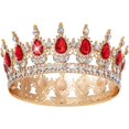 thumbnail image 1 of Papapt Crown for Women, KC Gold Rhinestone Queen Crown, Elegant Tiara for Bridal, Birthday & Costume Events, Crystal Princess Hair Accessories, 1 of 17