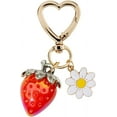 thumbnail image 1 of Papapt Cute Strawberry Keychain,Bag Charms,Kawaii Heart Flower Daisy Key chains Accessories Decor for Girls Purse Gift, 1 of 4