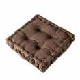 thumbnail image 1 of Papapt Square Velvet Floor Pillow, Meditation Floor Pillow Thicken Decompression Floor Cushions Large Pillows Seating Cute Decorative Cushion for Yoga Living Room (Brown,16''), 1 of 7