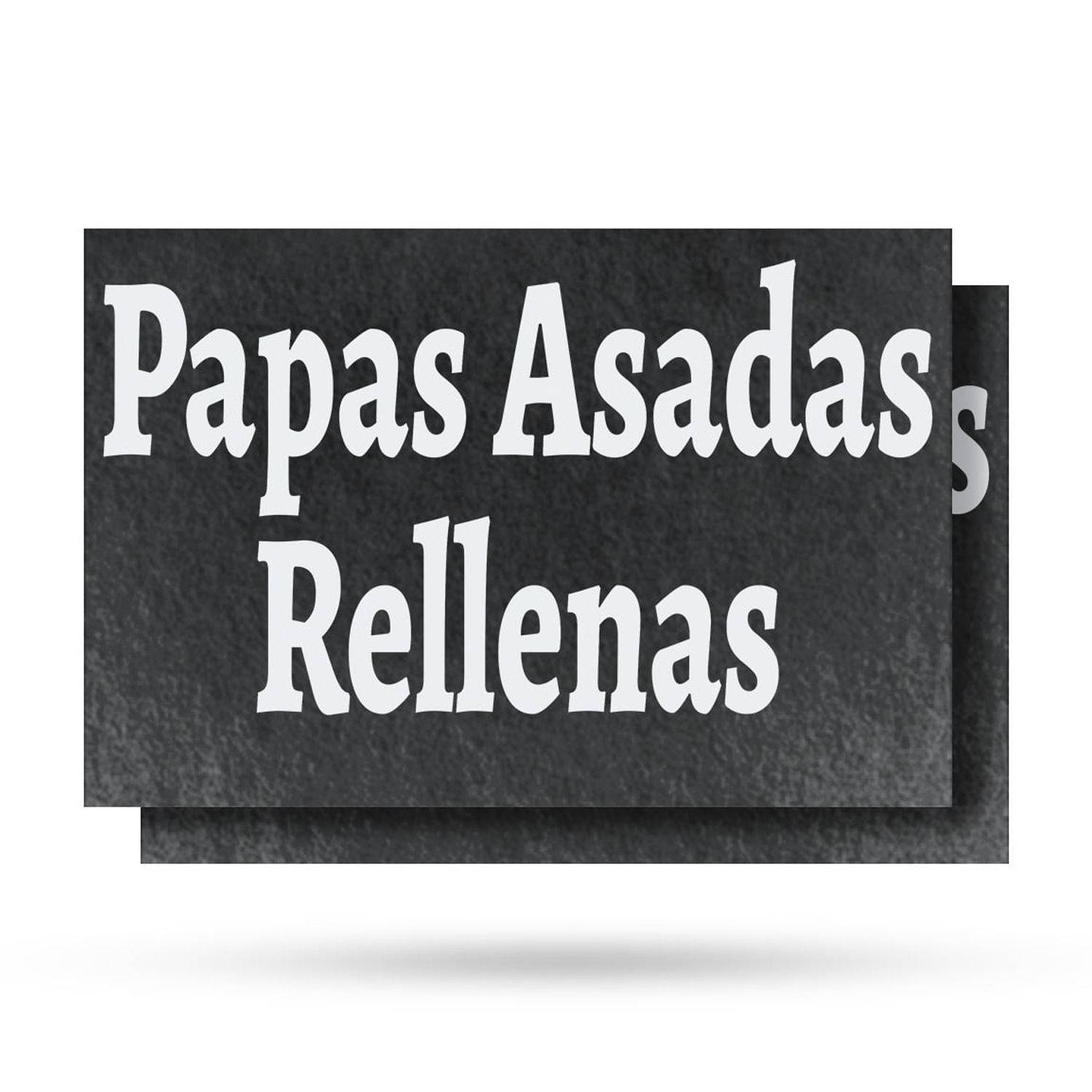 Papas Asadas Rellenas Vinyl Decal 2 Pack of 24 Inch x 36 Inch ...