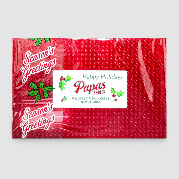 Papas Candies Holiday Assorted Chocolates 12oz Gift Box