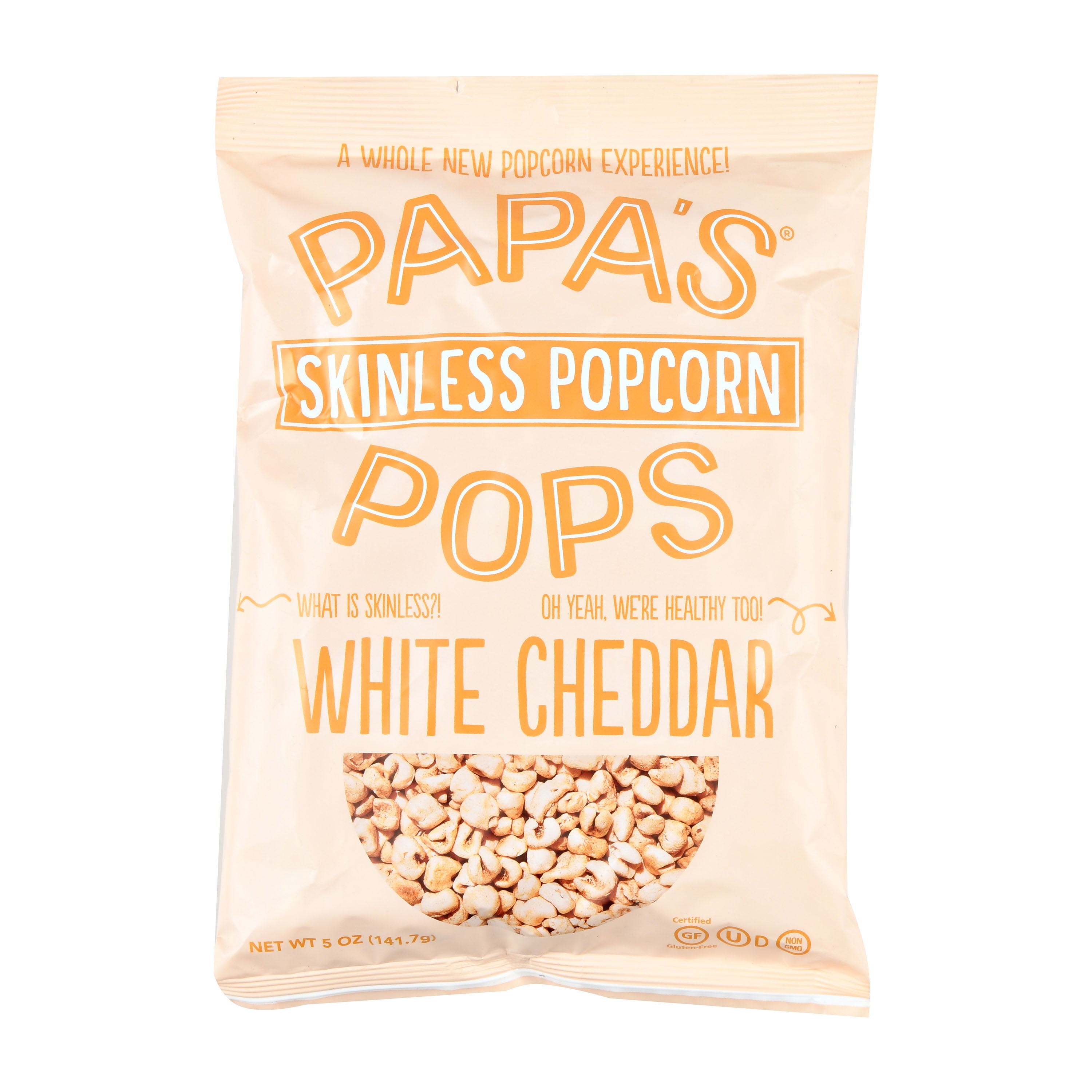 Papas Pops 354310 5 oz White Cheddar Popcorn - Pack of 12