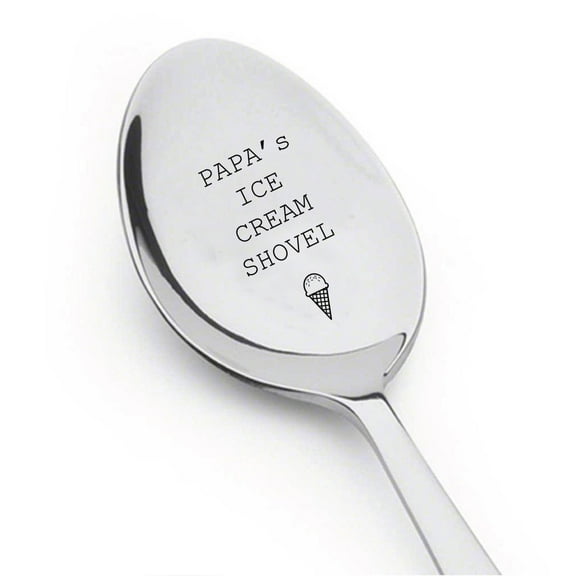 Papas ice cream Shovel Fathers day gift Gift for dad Gift for Ice Cream Lover