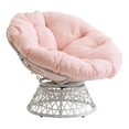 thumbnail image 1 of Papasan Chair with Pink Round Pillow Fabric Cushion and Cream Wicker Weave, 1 of 7