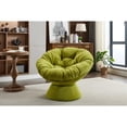 thumbnail image 1 of Papasan Swivel Chair | 360-Degree Swivel for Any Direction Engagement | Olive Green Chenille | Simple Assembly with Stable Base, 1 of 6